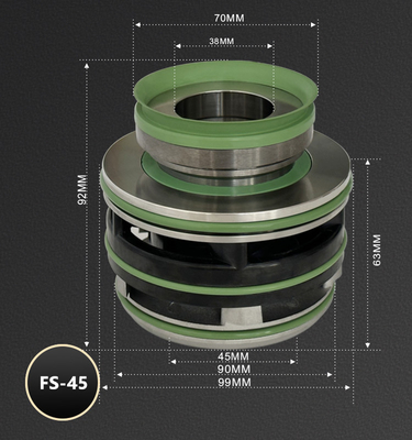 BERGMAN Replace Flygt Pump Seal 6196430 FS-45mm 3171 4650 4640 5100 Metal Frame Cartridge Mechanical Seal